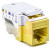 HellermannTyton - RJ45FC5E-YEL - CATEGORY 5E MODULAR KEYSTONE JACK - YELLOW - 1/BAG|70163531 | ChuangWei Electronics